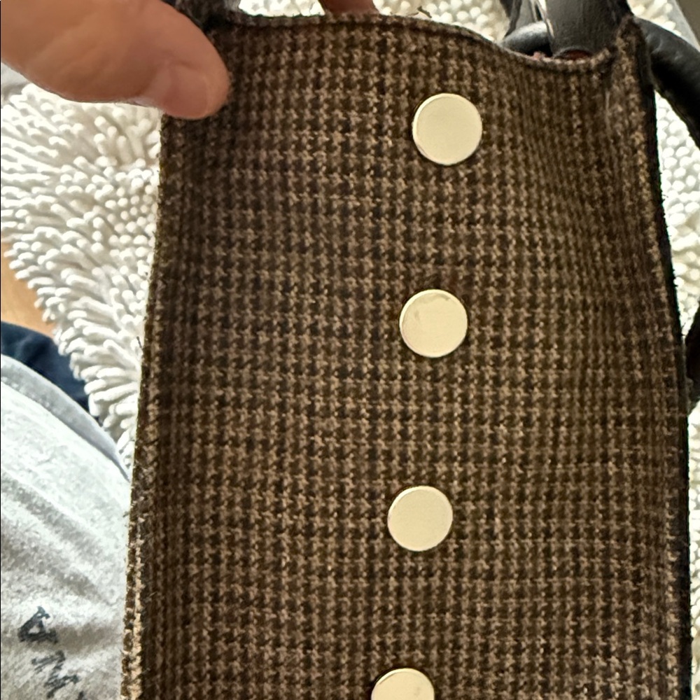 Hammitt Brown Checkered Tote with Black Accents - Picture 6 of 6